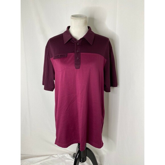 Ogio Men’s Shirt Purple Ace Collection Polo Short Sleeve Athletic Size Large - Picture 2 of 8